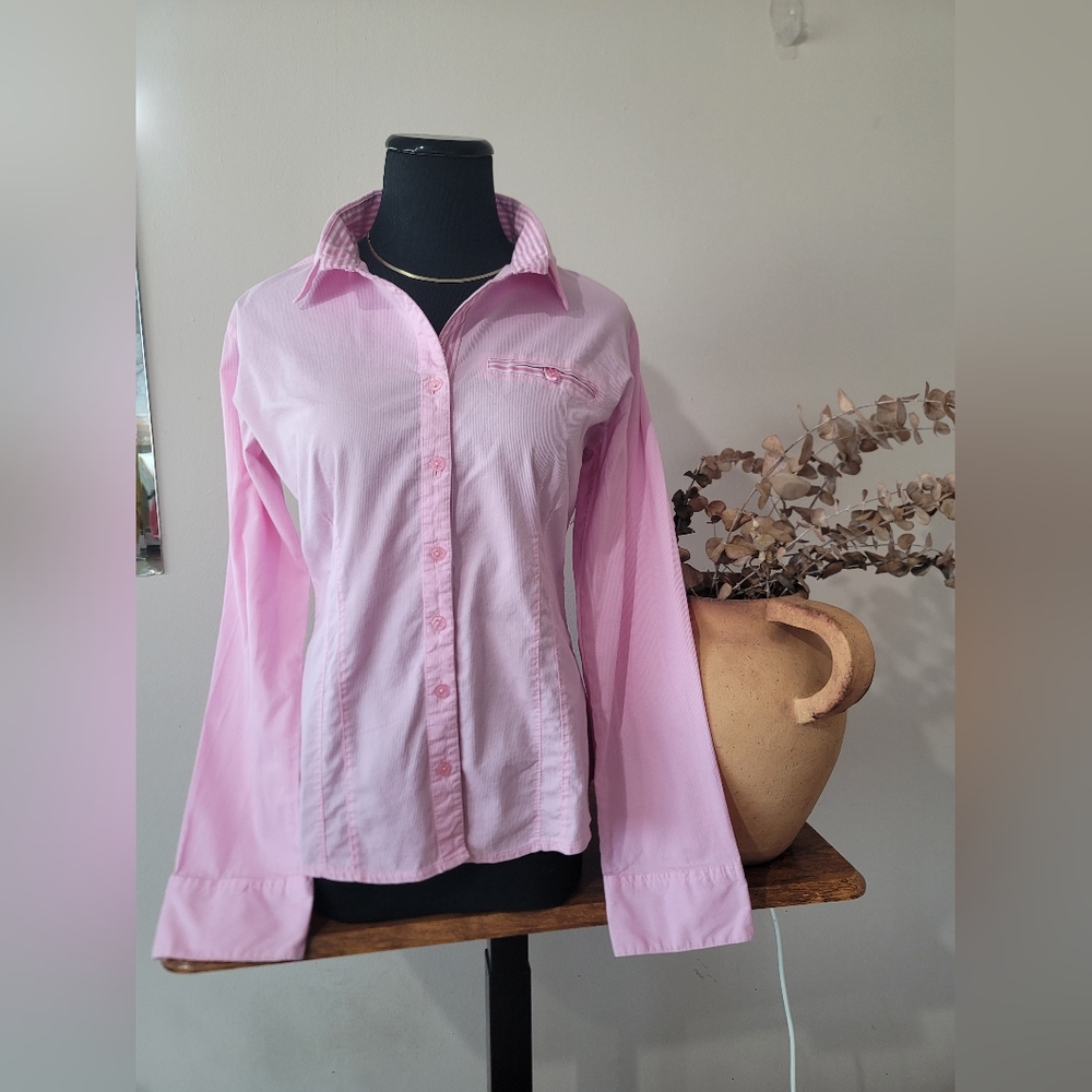 Vintage 2000s Coquette Corduroy Core Pink Button Down See Measurements Size XL